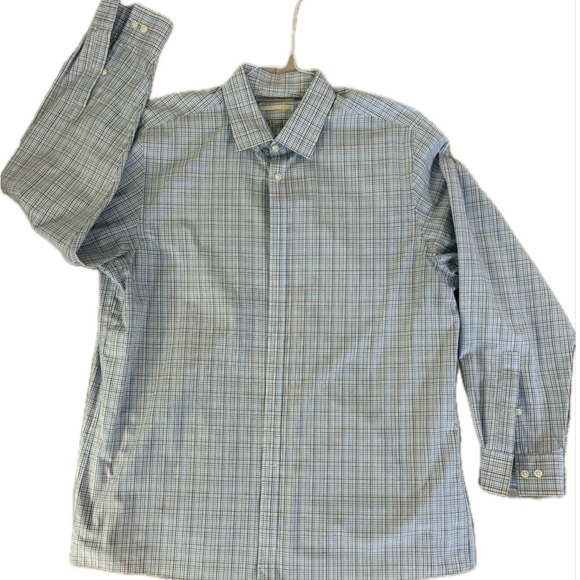 Michael Kors Men’s Dress Shirt 17 34/35 – Non-Iron Plaid Classic Fit - Picture 4 of 7